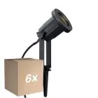 Multipack 6x Nordlux Spike Light Aluminium Black | Suitable for GU10